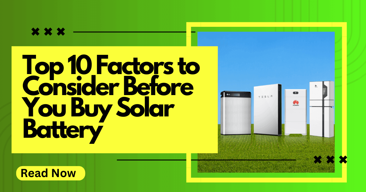 Buy Solar Battery
